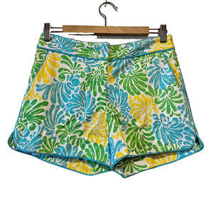 Elizabeth Mckay Hayden Short Size 2 Blue Green Stretch Resort Beach Vacay NWT